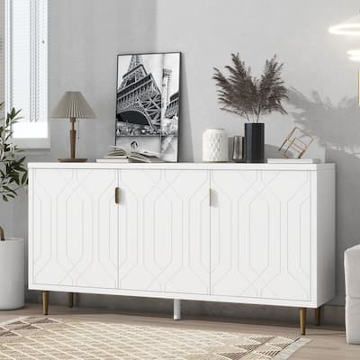 Modern TV Stand with Adjustable Shelves
