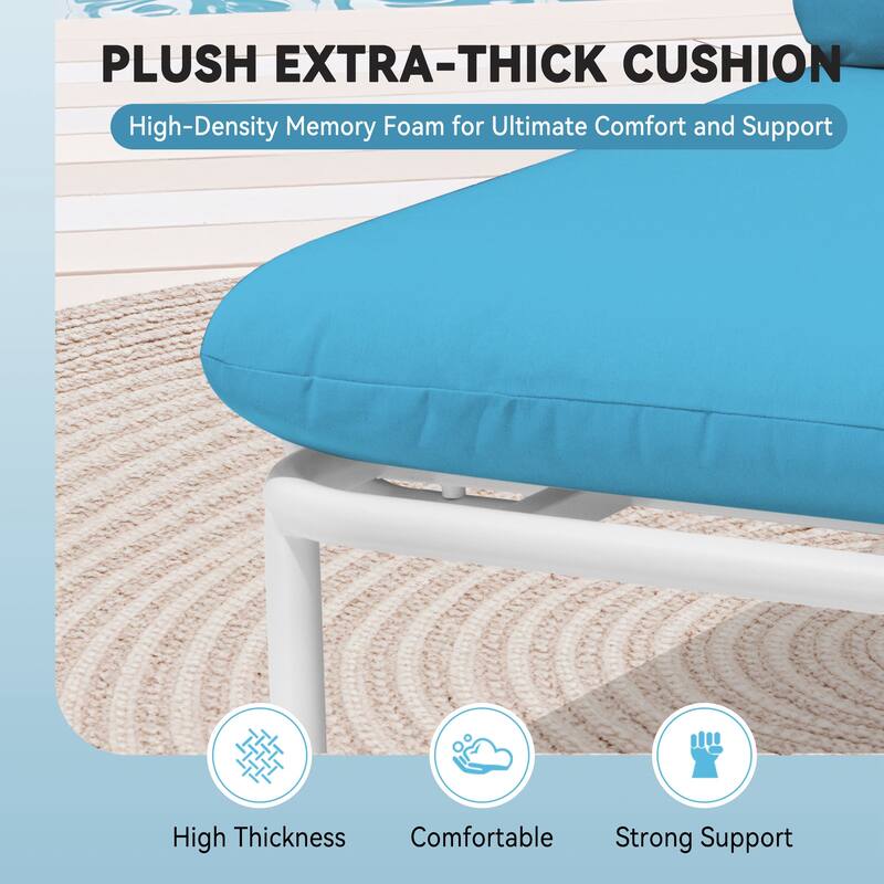 Outdoor Patio Sectional Sofa Conversation Set Cushioned Free Combination Customizable Set