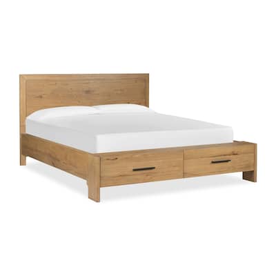 Magnussen Home Davenport Rustic Caramel Panel Storage Bed