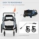 preview thumbnail 17 of 15, Aosom 2-in-1 Pet Bike Trailer, Dog Stroller, Small Pet Bicycle Cart Carrier with Safety Leash, and Easy Fold Design