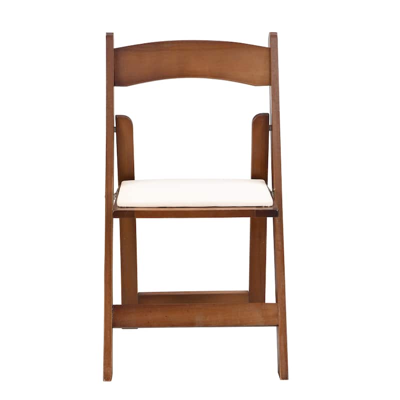 Modern 16.1" Folding Accent Chair with Solid Wood Frame for Dining Room (Set of 4)