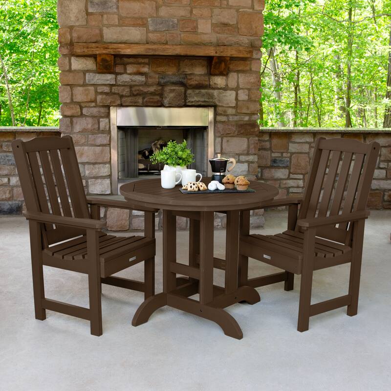Lehigh 3-Piece Outdoor Dining Set - 36" Round Table, Dining-height