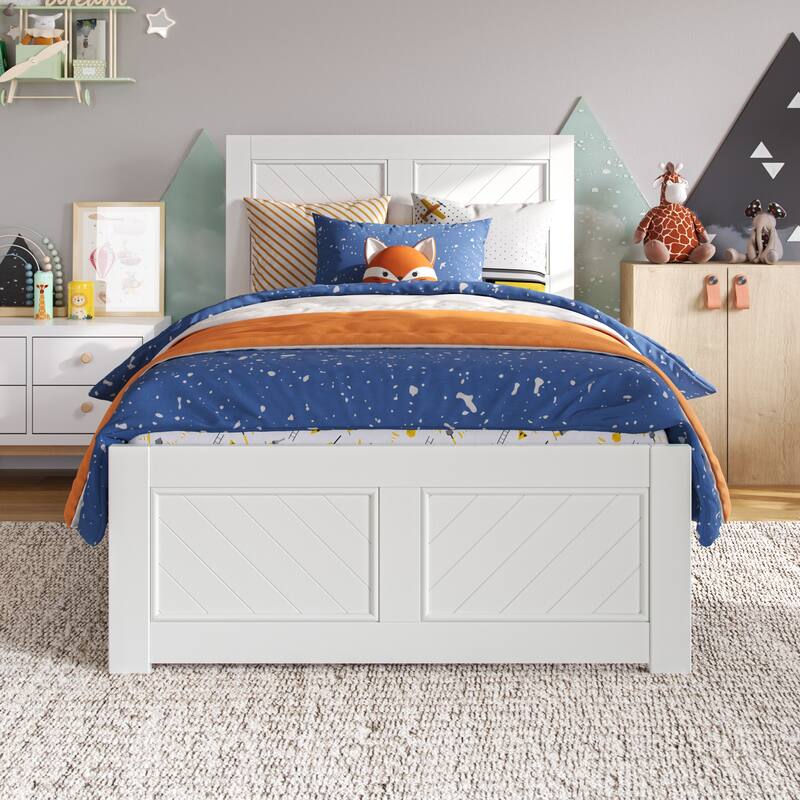 Berkshire Queen Low Profile Platform Bed with Matching Footboard
