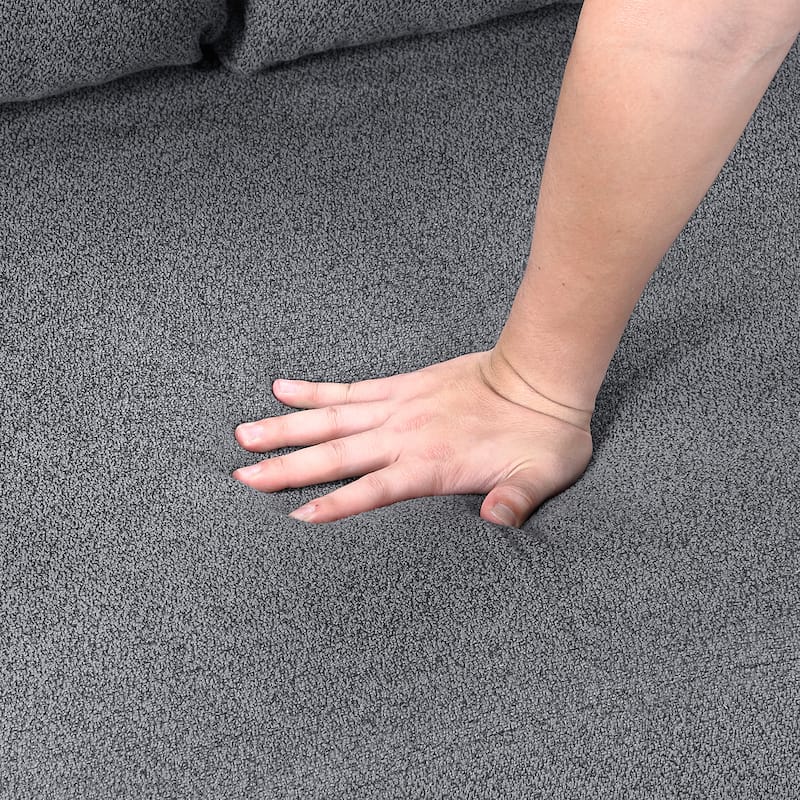 Hazel Boucle Sectional Sofa - Reversible Chaise, Pull-out Bed, Shelves