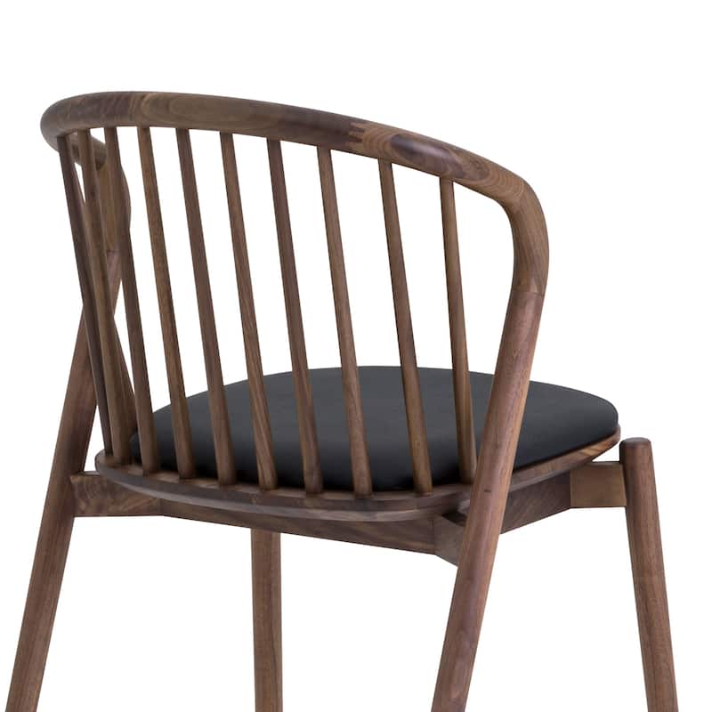Echo Solid Wood and Faux Leather Dining Chairs - Set of 2