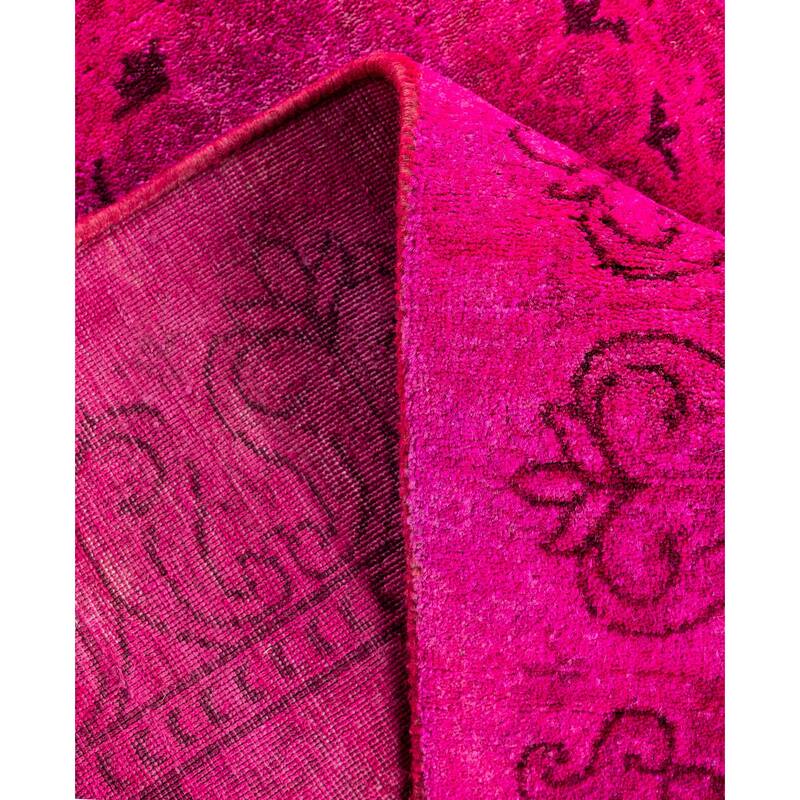 Overdyed One-of-a-Kind Hand-Knotted Area Rug - Pink - 2' 8" x 4' 5"