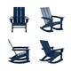 Laguna Modern Weather-Resistant Adirondack Chairs (Set of 4) - Navy Blue
