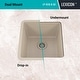 preview thumbnail 7 of 5, 16 Inch Lexicon Platinum Quartz Composite Drop-in Undermount Single Bowl Galaxy Beige Kitchen Sink LP-1618-B-SO