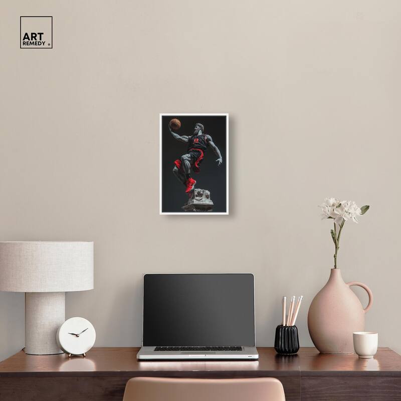 Basketball Sculpture Canvas by Art Remedy