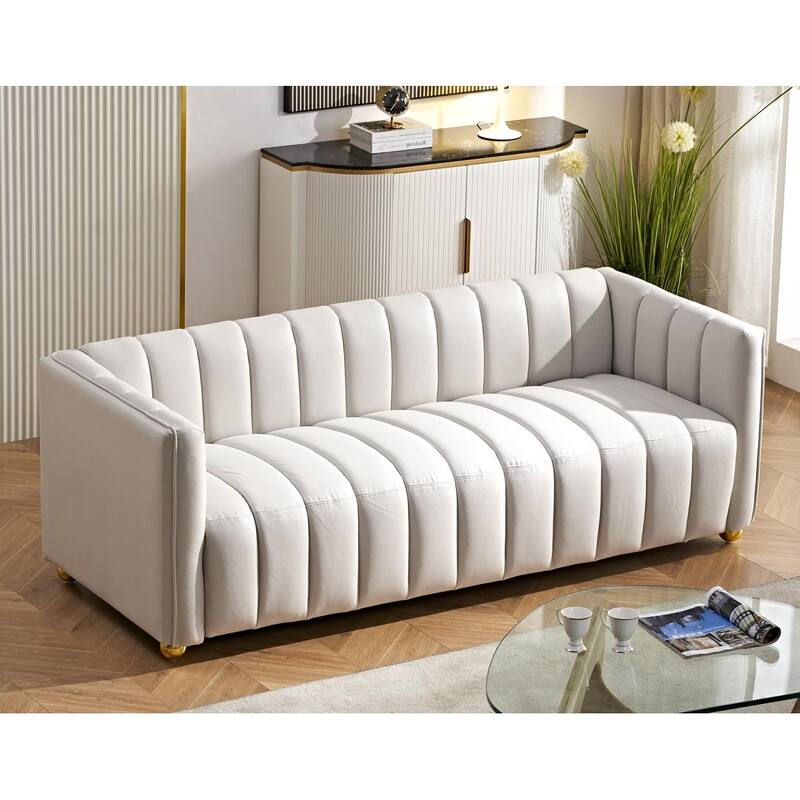 Channel Tufted Glam Indoor Living Room Sofa
