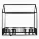preview thumbnail 14 of 12, Twin Size Metal House Bed with Fence and Door