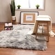 preview thumbnail 4 of 155, Silver Orchid Parrott Faux Fur Sheepskin Area Rug