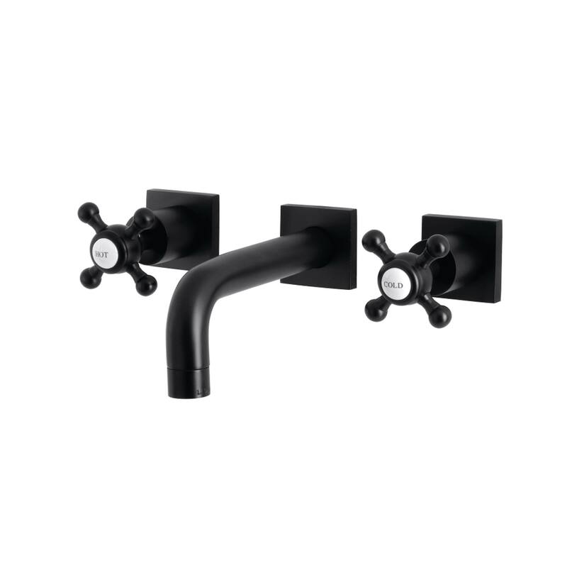 Kingston Brass Metropolitan Two-Handle 3-Hole Wall Mount Bathroom Faucet