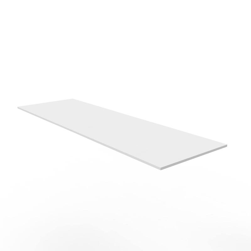 Thin Modern White and Black Solid Surface Vanity Countertop - Sizes 24", 30", 36", 48", 60", 72", 84"