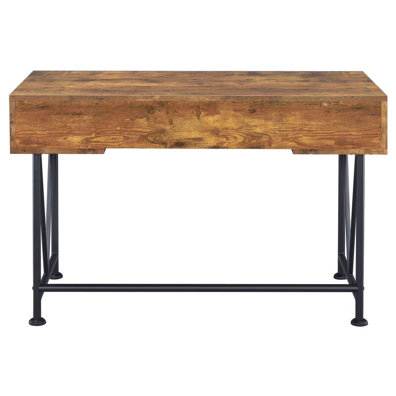Analiese 2-Piece Computer Desk Bookcase Set Rustic Nutmeg