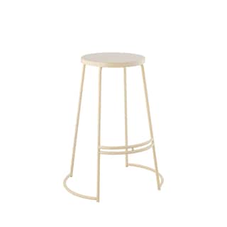 Trinity 28.75" Modern Designer Iron Curved Backless Bar Stool, by JONATHAN Y