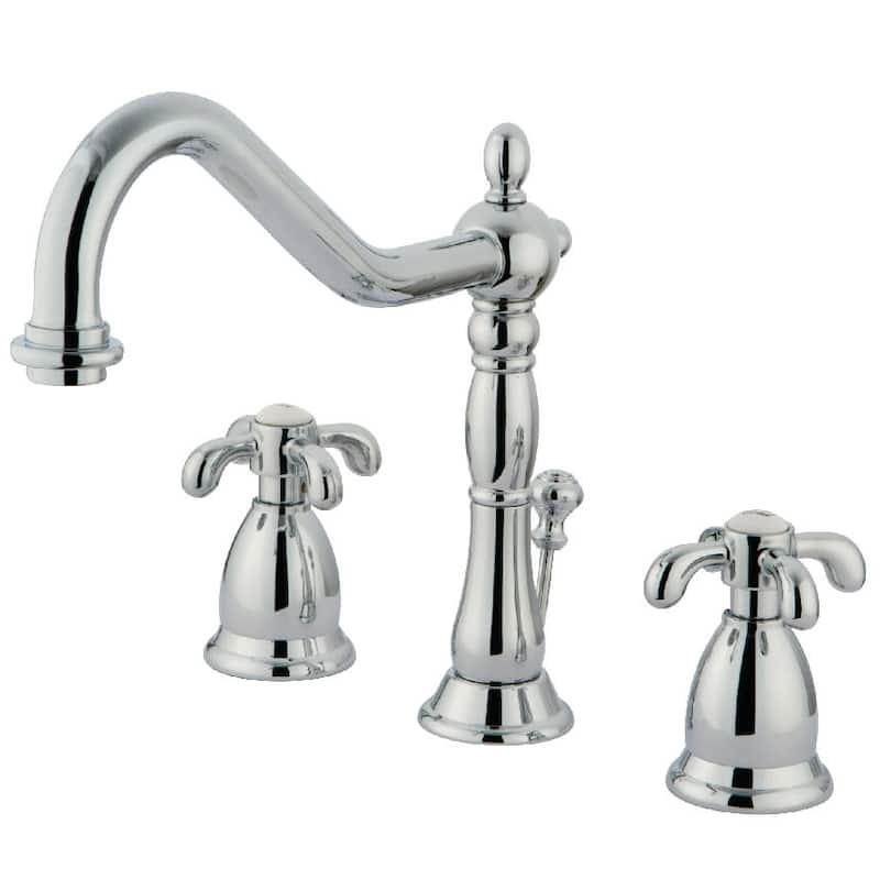 Kingston Brass French Country 1.2 GPM Widespread Bathroom Faucet with - Polished Chrome