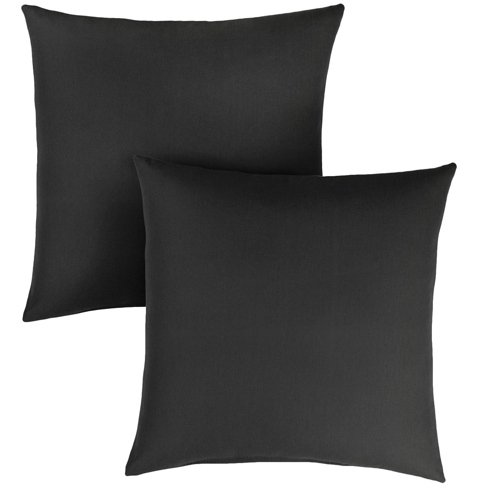 Sorra Home Sunbrella Outdoor Knife Edge Pillow Set of 2 - 24 in H x 24 in W x 6 in D
