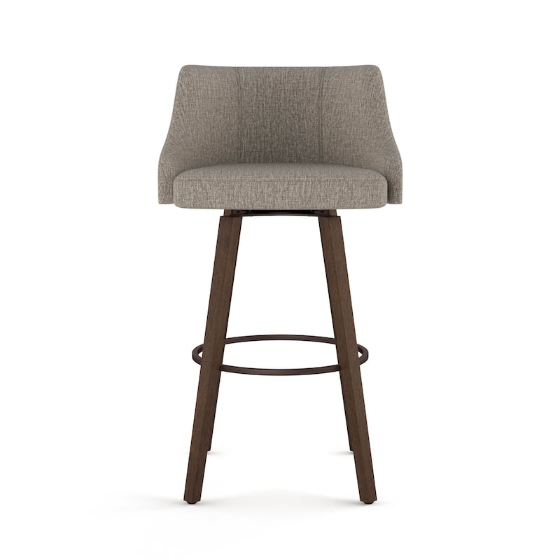 Amisco Ramon Swivel Counter and Bar Stool with Solid Wood Legs