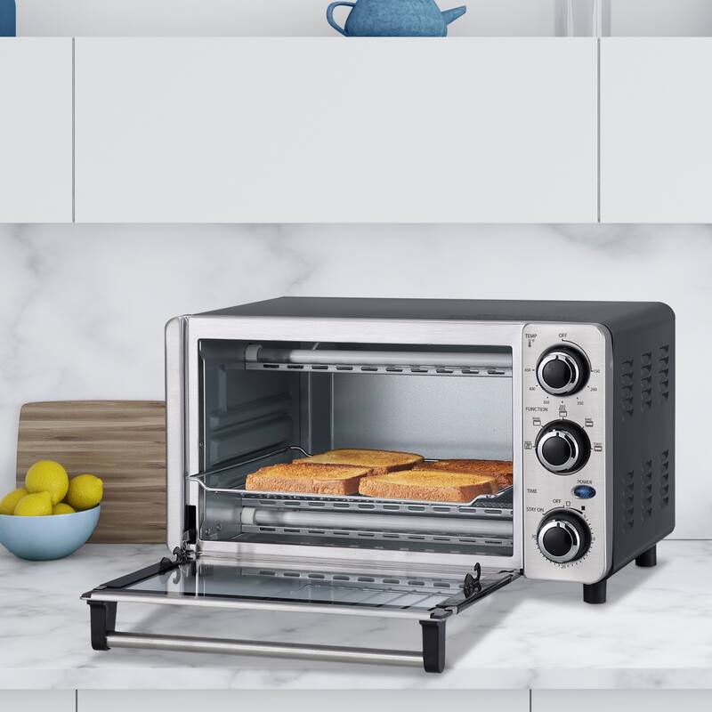 Danby 0.4 cu ft/12L 4 Slice Countertop Toaster Oven in Stainless Steel