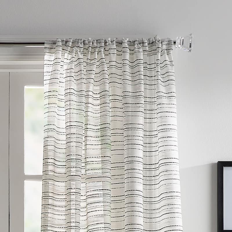 KARL LAGERFELD PARIS Thea Boucle Curtain Panel Pair