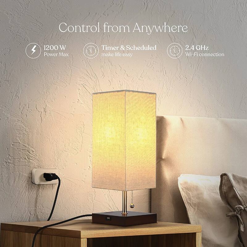Brightech Smart Home 15 Amp 110-Volt Connection Type B Smart Plug Connector White (1-Pack)