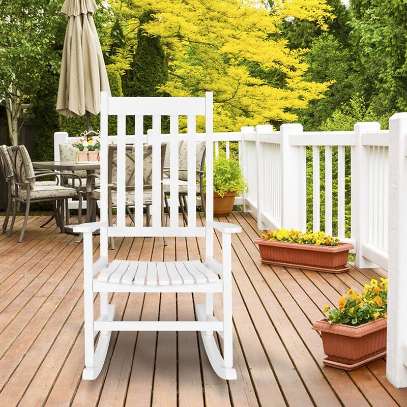 Outdoor Simple Style Wooden Rocking Chair