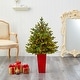 preview thumbnail 5 of 3, 44" Artificial Christmas Tree with 150 Lights in Planter