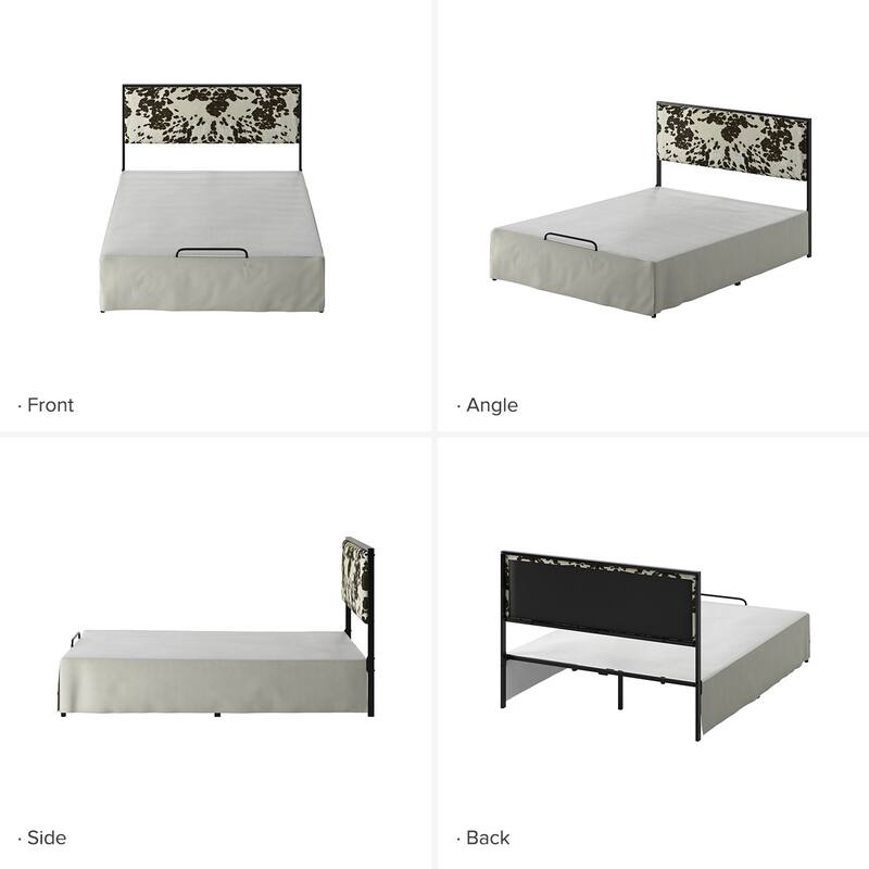 Oliver Modern Washable Slipcover Bed Upholstered Metal by HULALA HOME