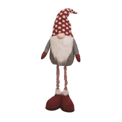Transpac Polyester 55.51 in. Multicolor Christmas Giant Plush Telescoping Gnome