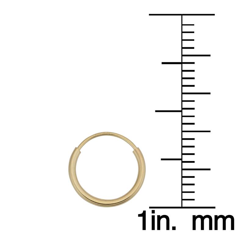 Joelle Collection 14K Yellow Gold Endless Hoops Earrings