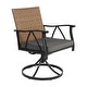 preview thumbnail 4 of 4, Outdoor Wicker Furniture Set with 2 Cushions Swivel Rocker Chairs