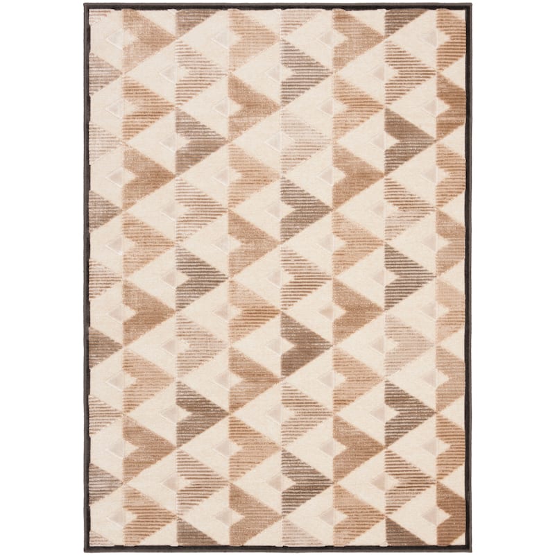 SAFAVIEH Paradise Litha Modern Viscose Rug - 4' x 5'7" - Soft Anthracite/Cream