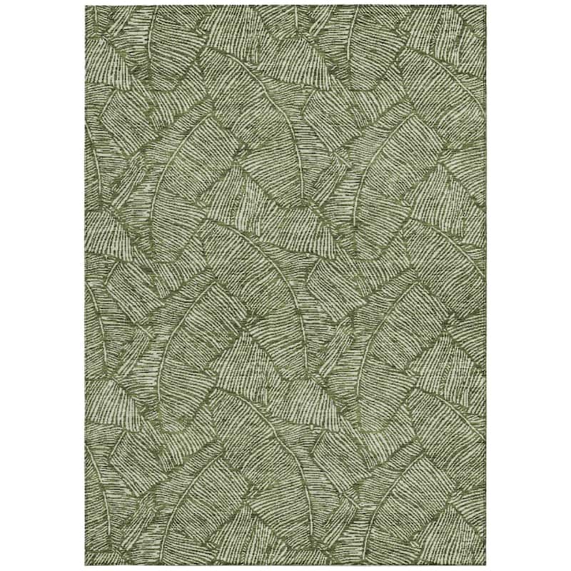 HomeRoots Floral Transitional Rectangle Outdoor Rug
