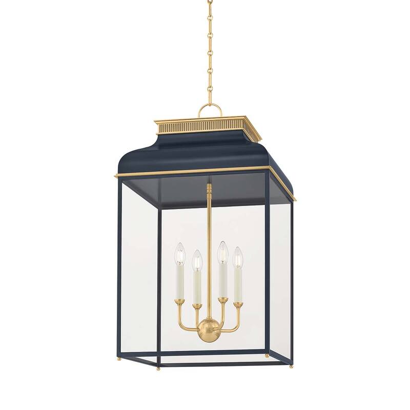 Hudson Valley Lighting MDS2401 Houghton 4 Light 19" Wide Taper Candle - Aged Brass / Distressed Bronze