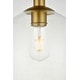 preview thumbnail 20 of 35, 1-light Flush-mount Ceiling Fixture w/ 10-in. Spherical Clear Glass Shade
