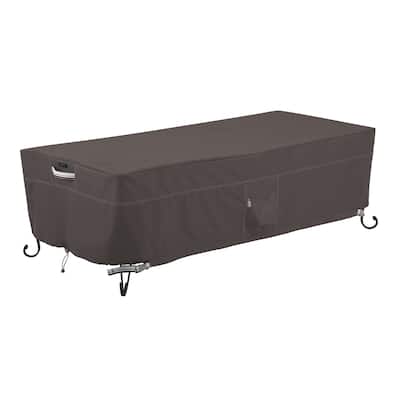 Classic Accessories Ravenna Water-Resistant 60 Inch Rectangular Fire Pit Table Cover