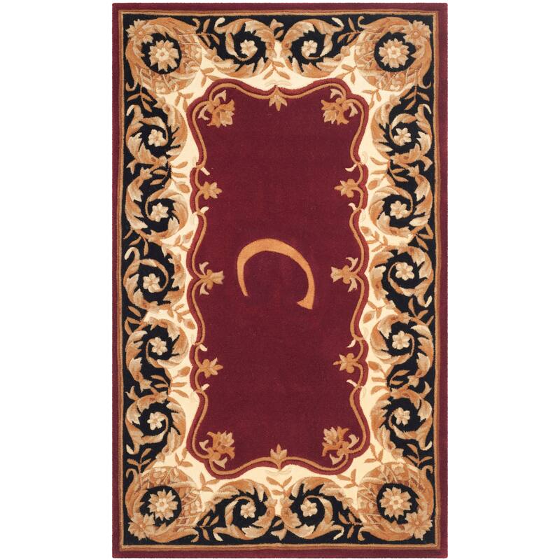 SAFAVIEH Handmade Naples Bojka Traditional Oriental Wool Rug - 3' x 5' - Maroon C - Rectangle