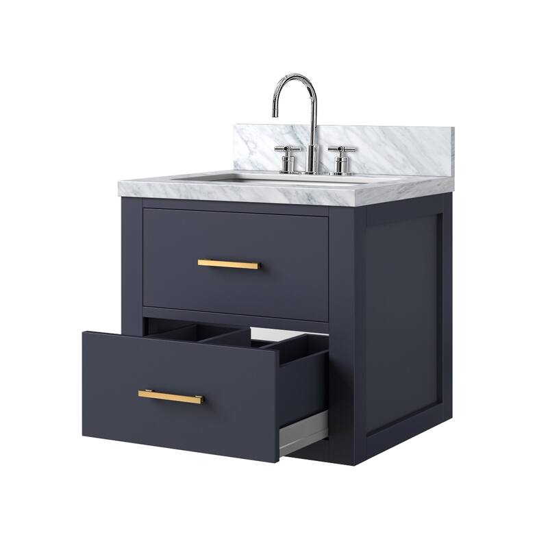 Castor Bath Vanity with Acrylic Top, Sink and Faucet