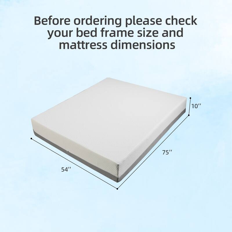 GDFStudio Hawksworth 10-Inch Mattress with Ultra-Breathable and Eco-Friendly