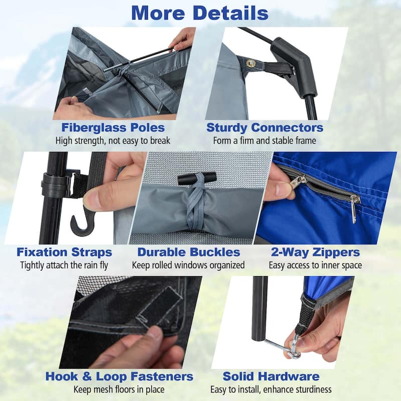 Goplus 2 Room Shower Tent Oversize Privacy Shelter Portable Dressing - See Details