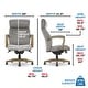 preview thumbnail 38 of 48, La-Z-Boy Modern Greyson Executive Office Chair, Ergonomic High-Back with Lumbar Support, Bonded Leather