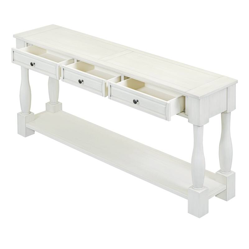 Console Table 64" Long Extra-thick Sofa Table with Drawers and Shelf for Entryway, Hallway, Living Room