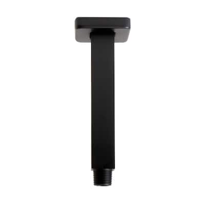 Black Matte 6" Square Ceiling Shower Arm