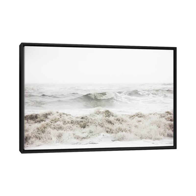 iCanvas "Breaking Waves" by Design Fabrikken Framed Canvas Print