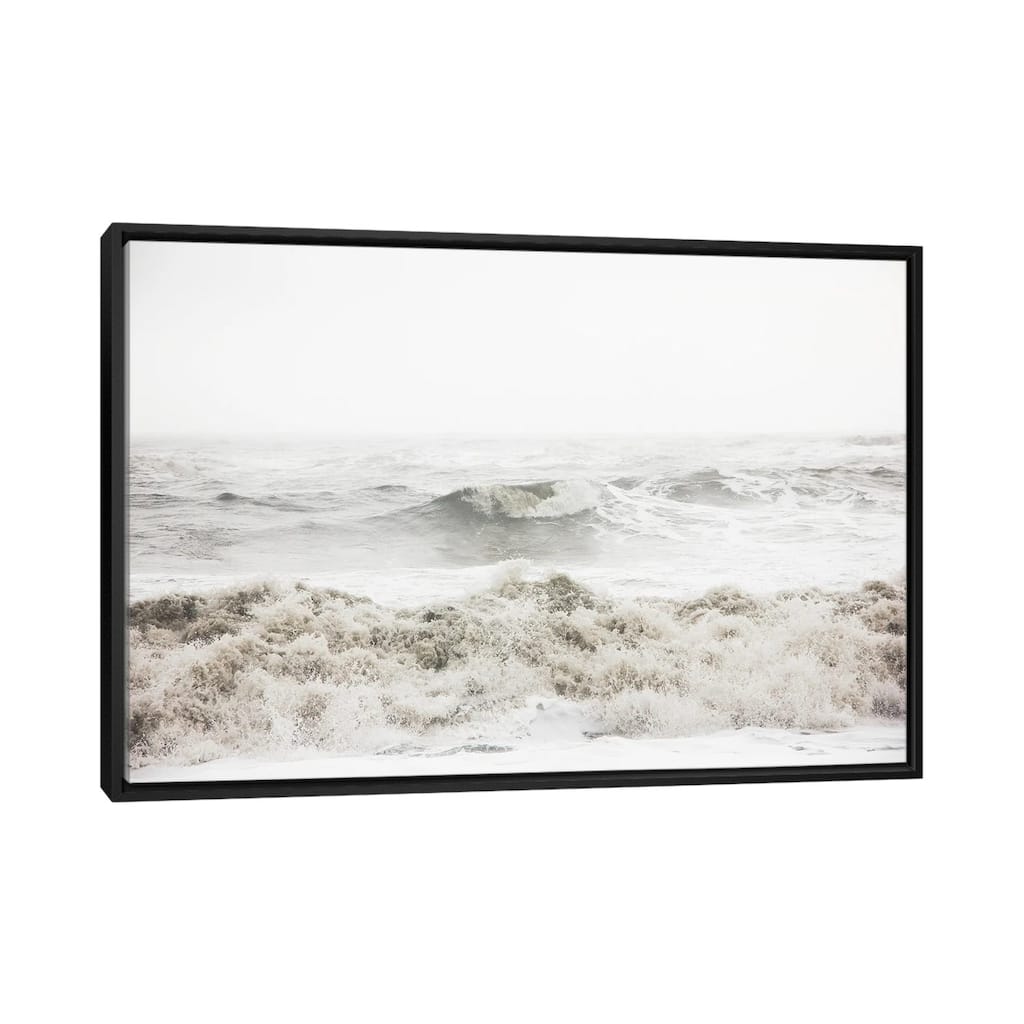 iCanvas "Breaking Waves" by Design Fabrikken Framed Canvas Print