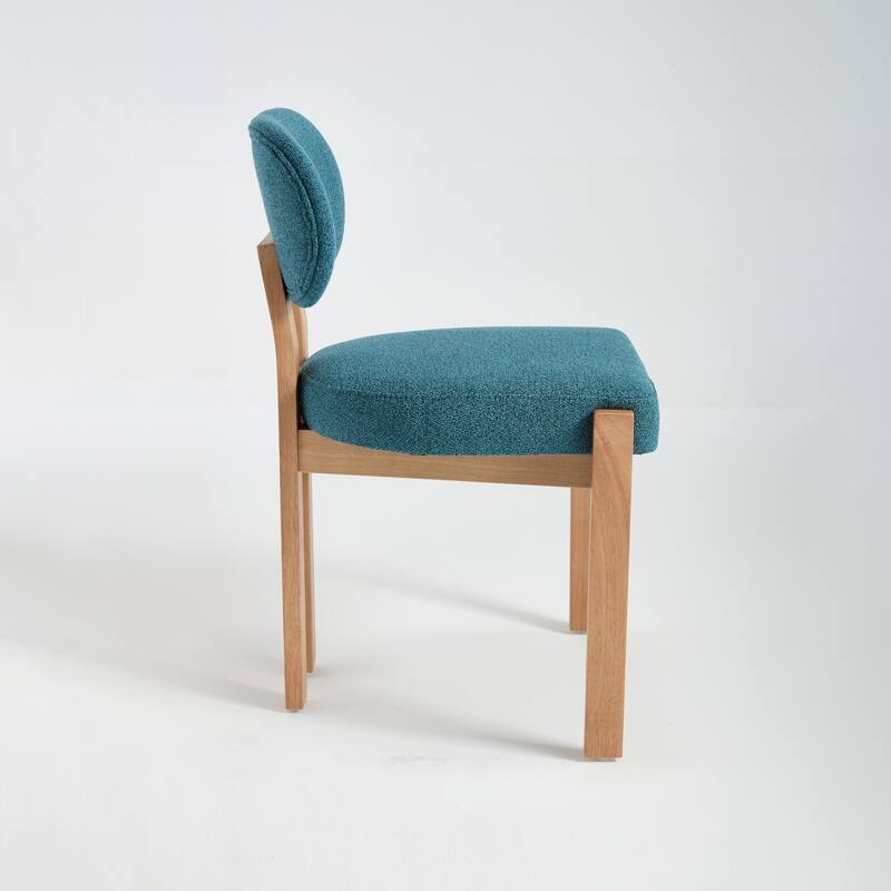 Modern Upholstered Rubberwood Dining Chairs (Set of 2)