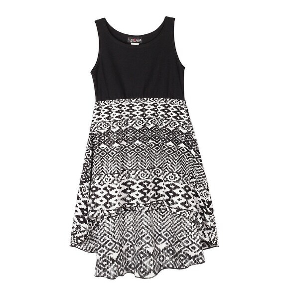 big girls black and white dress