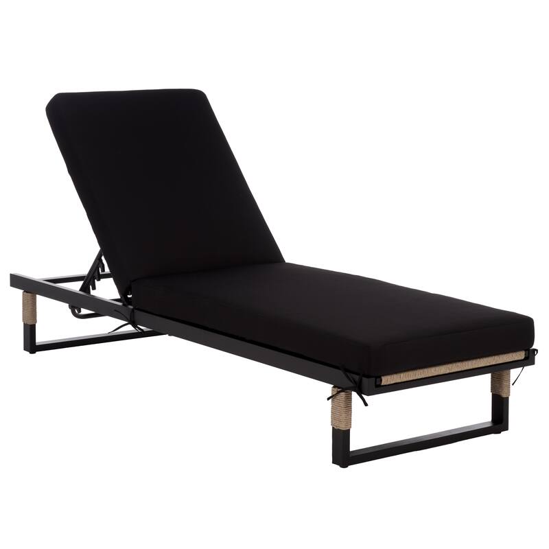 SAFAVIEH Outdoor Living Arman Lounger with Cushion - 79"W x 26"D x 15"H