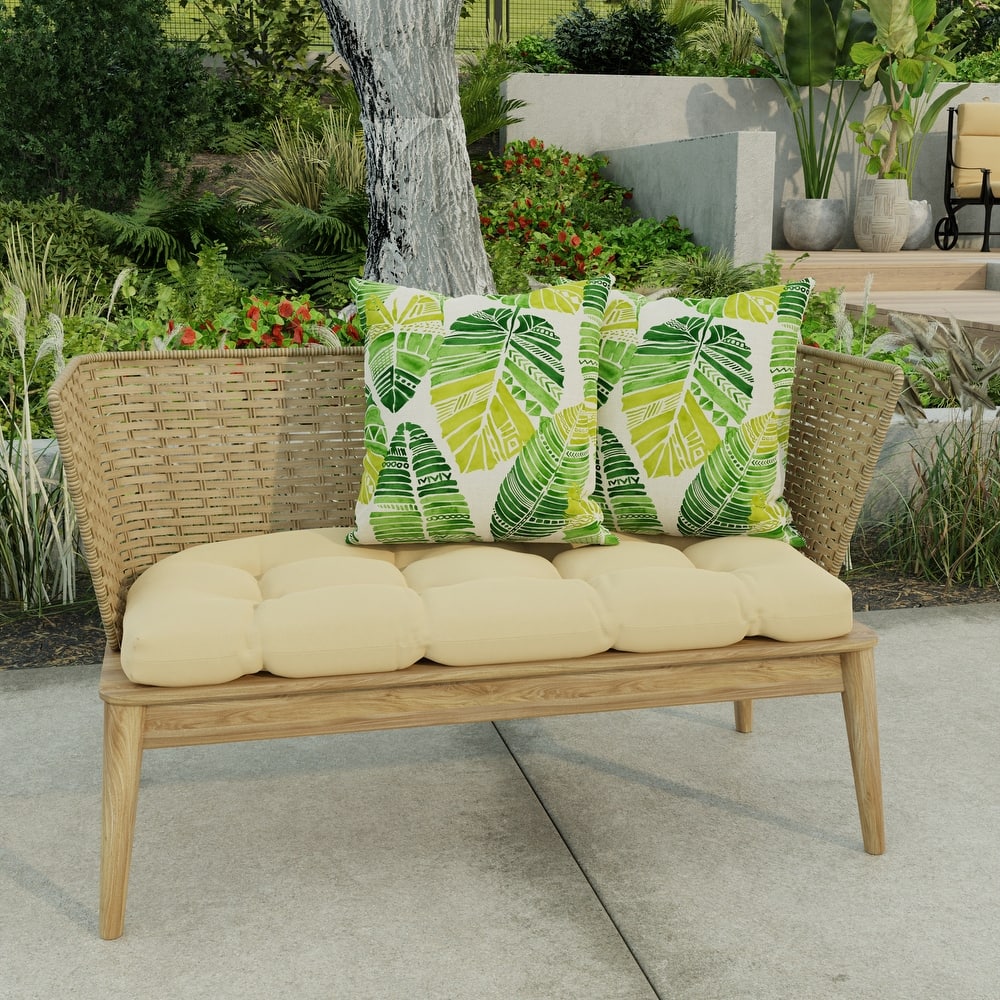 18" x 18" Outdoor Throw Pillow - Set of 2 - 18'' L x 18'' W x 4'' H